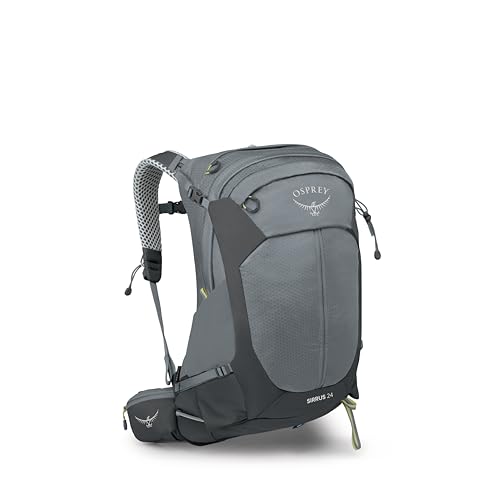 Osprey Sirrus 24L Women's Hiking Backpack - Adjustable Daypack with Waterproof Raincover & Bottle Pockets, Medium Grey - Detailed View