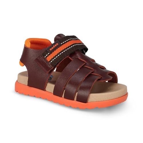 Catálogo de Calzado Coloso al mejor precio. 46 Audaz | Sandalia Casual de Piel Primeros Pasos para Niño Legero y Cómodo con Ajuste Contactel - Color Ladrillo (17.0 cm)