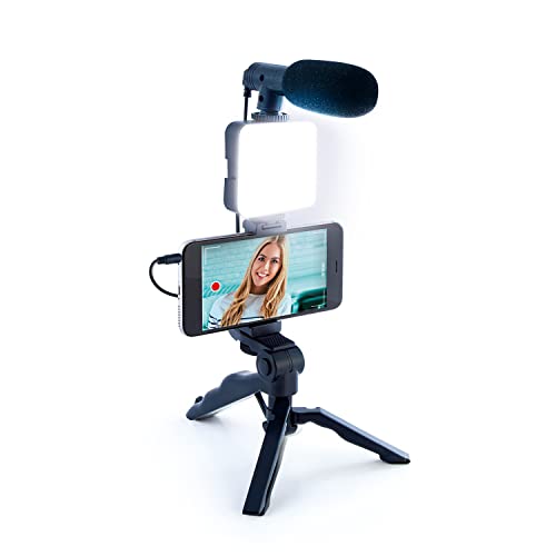 Kit de podcast Canal Toys Studio Creator para móvil con micrófono y luz LED