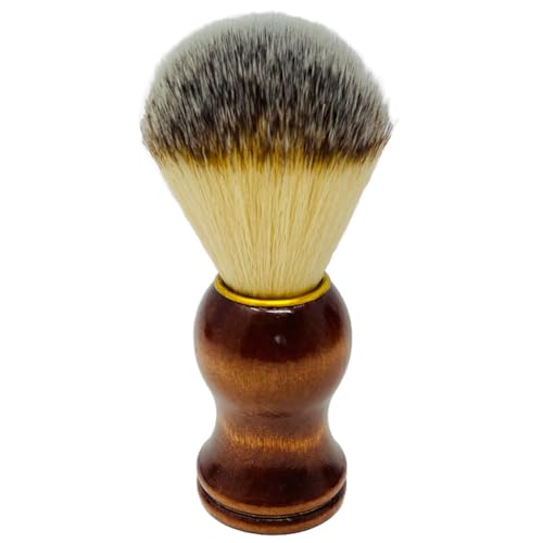 GBS Pure Badger Bristle Shaving Brush – Wood Handle – Compliments Any Shaving Razor For Ultimate and Best Wet Saving Experience. Whip a Lather Using Shave Cream or Shaving Soap with Mug or Bowl
