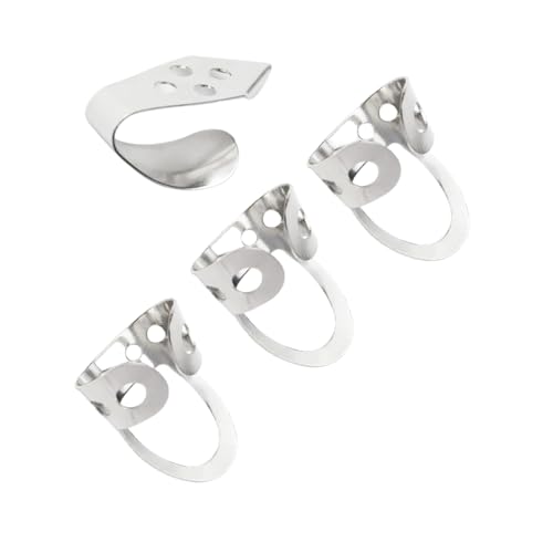 Metal Finger Thumb Picks for Guitar, Silver Guitar Plectrums Thumb Finger Picks