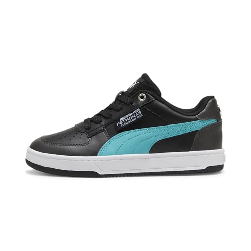 PUMA Mercedes AMG Petronas Shoes MAPF1 Caven 2.0 Sneaker, 4 US Unisex Big Kid, Black-Sheen Green