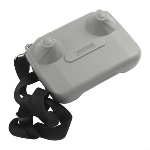 Zeroupshop Funda de control remoto, para DJI RC-N3/N2/N1, cubierta protectora rígida de ABS, con cordón, para Mini 4 Pro/Neo/Air 3/Mini 3, organizador de carcasa abatible de un solo broche gris