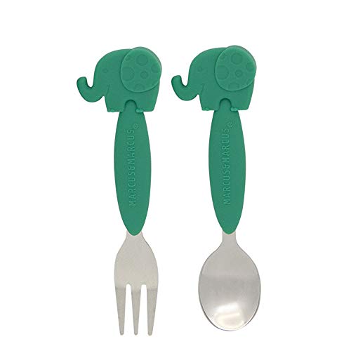 Marcus & Marcus Baby Fork & Spoon Set (Green)