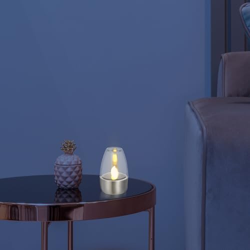 Vela solar de diseño con linterna LED exterior resistente al agua y luz cálida 6