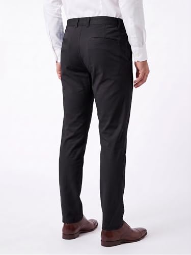 Image of Mehrang Men's Slim Fit Casual Mid Rise, Cotton Blend Trousers, Side Pockets || Classic Slim Fit Chino Pants || Business Casual Dress Trousers