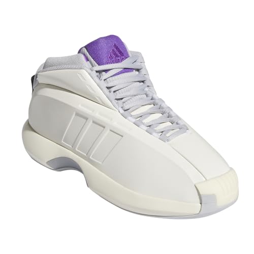 adidas Mens Crazy 1 Basketball Sneakers Shoes - Grey, Purple, White - Size 8 M2