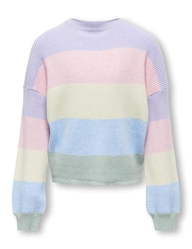 ONLY Mädchen Kogsandy L/S Stripe KNT Noos Pullover, Lavendula 2, 146-152 EU