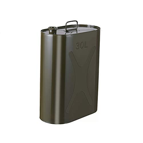 XuQinQin Portable fuel tank, 10L, 20L, 30L thick explosion-proof car spare fuel tank iron petrol can, various vehicles and small ships gasoline container (Color : 30L)