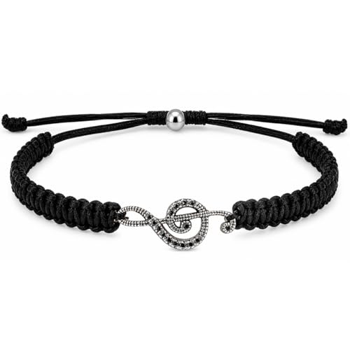 Cadeau de musique idéal : bracelet clé de sol et note pour femme