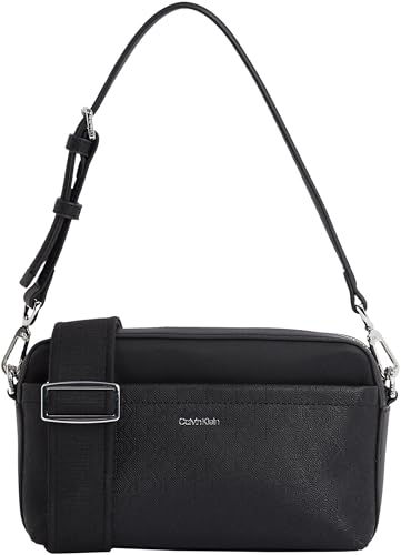 Calvin Klein Bolso bandolera Mujer Must Camera Bag Mono con correa ancha, Negro (Ck Black), Talla Única