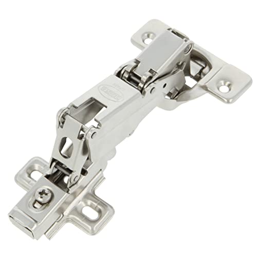 Amig - Bisagra - Tipo Cazoleta - Recta y Automática - Ø 35 mm - Pestillo para Apertura Rápida - Apertura de 170 º - Fijación Oculta para Puertas de Muebles y Armarios - Acero Plateado