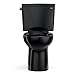 TOTO Drake Two-Piece Round 1.28 GPF Universal Height TORNADO FLUSH Toilet with CEFIONTECT, Ebony - CST775CEF#51
