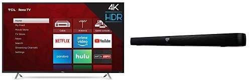 Amazon Com Tcl 55 Class 4 Series 4k Uhd Hdr Roku 2017 Smart Tv 55s405 And Tcl Alto 7 2 0 Channel Home Theater Sound Bar With Built In Subwoofer Ts7000 Electronics