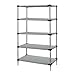 Quantum WRS5-54-2172SS Solid Shelving Starter Kit, 72" W x 21" D x 54" H, 300 lbs Capacity, Stainless, Stainless, NSF