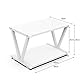 VEDECASA Desktop Drucker Stand 2-Tier Unter Schreibtisch Holz Drucker Regal Rustikale industrielle Bauernhaus Holz Speicher Buch Regal Tisch Organizer für Home Office Stilvolle Robuste (weiß)