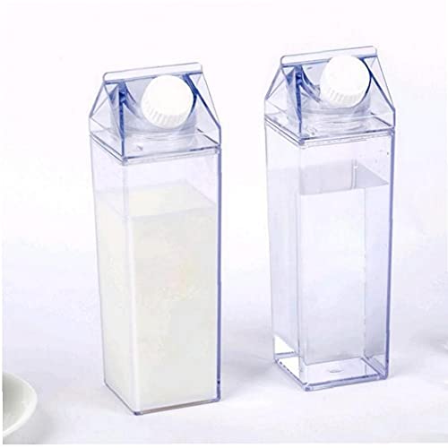Melkpak Water Bottle Plastic Clear plein Melkflessen Dichte Portable Herbruikbare Juice Cup voor Fitness Camping Sport - Image 3