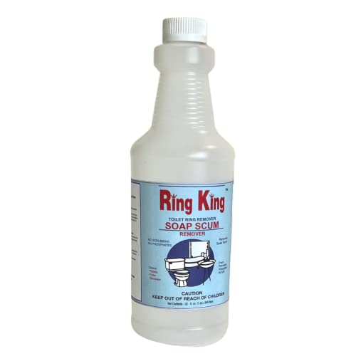 Ring King Toilet soap scum remover, Heavy Duty Cleaner for All Tile and marble Surfaces. Removes soap scum from shower, shower doors and bathtubs. Fast acting, No Scrubbing 32 OZ Ring King Toilet soap scum remover, Heavy Duty Cleaner for All Tile and marble Surfaces. Removes soap scum from shower, shower doors and bathtubs. Fast acting, No Scrubbing 32 OZ