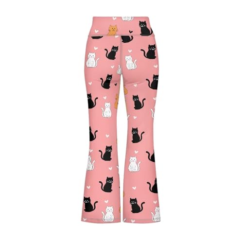 Cute Cat Leggings for Girls High Waist Soft Stretch GirlsYoga Pants Teen Dance Running3