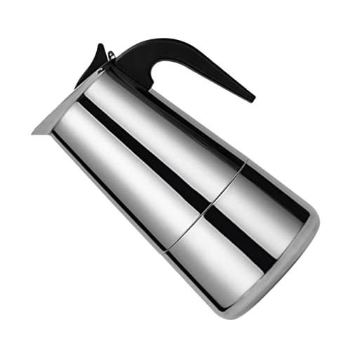 FUNOMOCYA Coffee Pot Portable Espresso Maker Coffee Mixer Electric Stovetop Pot Mocha Coffee Maker Espresso Tamp Stainless Tea Kettle Coffee Mugs Stovetop Coffee Maker Stainless Steel Silver