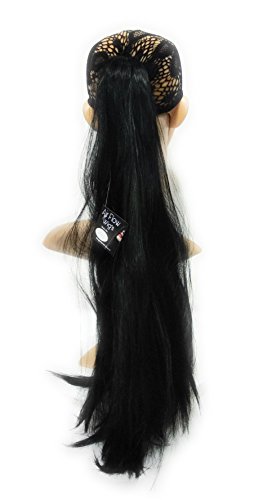 Image of Air Flow Natural Looing Realistic Black Hair Extension Long Hair Silky With Free Wig Comb (30 Second Hair Style)
