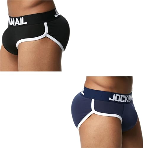 JOCKMAIL Boxer Briefs Men's Shapewear Enhancing Butt Lifter Underwear Butt Lifting Removable Pad Cup