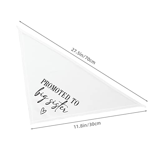 Vercosee Promoted To Big Sister Dog Bandana Moms Pregnant Dog Bandanas,Pregnancy Announcement Dog Bandana Pet Scarf, Pet Accessories (White) #TOP5