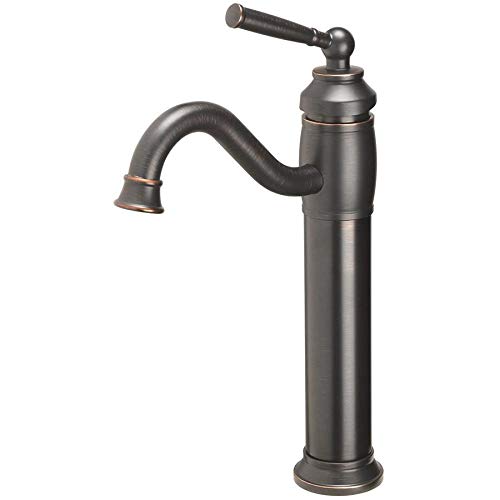 Jacuzzi Abri Oil Rubbed Bronze 1-Handle Vessel WaterSense Bathroom Sink Faucet with Drain 72-BVF11-BB-J