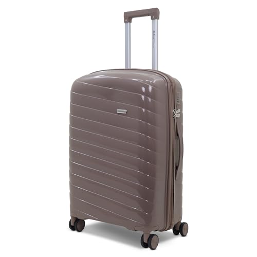 Image of Sarjah Polypropylene Suitcase Trolley Bag | 360 Disc Spinner Wheels | TSA-Type Lock, 360 Dual Spinner Wheels, Aviation-Grade Telescopic Handle, Matte-Gloss Finish