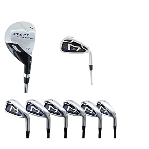 AGXGOLF Ladies, Right Hand Regular Length Magnum Graphite Iron Set #3 Hybrid + 5-9 Irons + Pitching Wedge; US Built