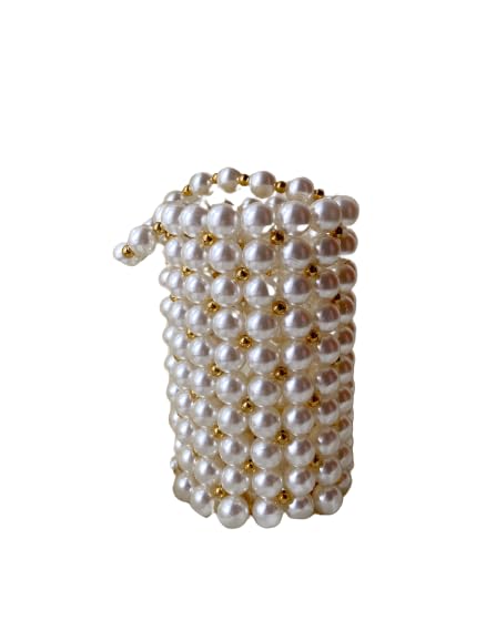 PR HAND WORKS Luxury White Pearl Purses Hand Carry Bag for Women Pearl Bag Beaded Clutch Evening Bag Size-(8x5) Inch (B0CJRZDW8B) Amazon Price History, Amazon Price Tracker