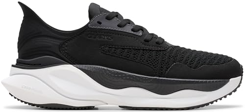 Clarks Womens Clarks Pace Black/White Textile7 Medium - image 5