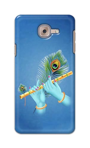 Image of PRINTFIDAA Printed Hard Back Cover Case for Samsung Galaxy J7 Max Back Cover (Flute in Krishna Hands) -112