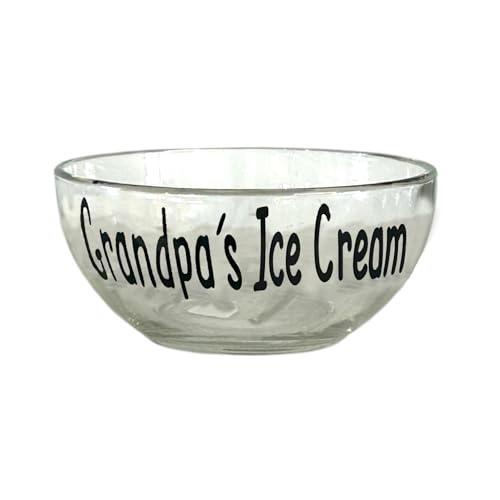 Grandpa’s Ice Cream Bowl, Glass Dessert Dish, Gift for Grandfather