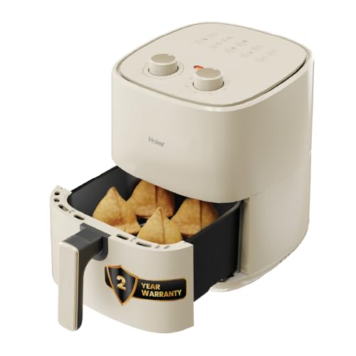 Image of Haier Air Fryer 5 Litre Manual Control 1500 Watts Powerful Heating 3D Hot Air Baking Technology 10 Preset Recipes Auto Shut off 2 Year Warranty HAF-M503I
