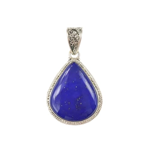 Pendentif Lapis-Lazuli Argent pour femmes hommes, bijou tribal