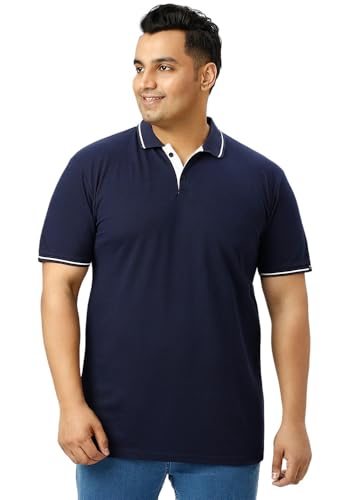 Image of Wear Your Opinion Men's Plus Size Tipped Polo Collar Neck Tshirt
