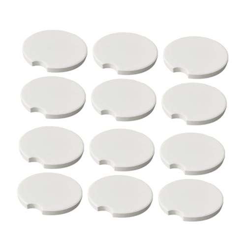 CONGARTENO 24 Piezas Posavasos Cerámicos para Sublimación Unidades Resistentes al Calor y Agua Protectores Redondos para Mesa y Porta Vasos Coche para Personalizar Diseños Duraderos