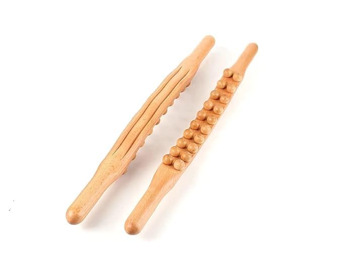 Shrevi Wooden Stick Massager Therapy Double Row Neck and Back Relax Professional Body Massager Relieve Muscle Soreness Wood Body Scraping Stick 20 Beads Wooden Gua Sha for Any Body Parts(Light Brown) Shrevi Wooden Stick Massager Therapy Double Row Neck and Back Relax Professional Body Massager Relieve Muscle Soreness Wood Body Scraping Stick 20 Beads Wooden Gua Sha for Any Body Parts(Light Brown)