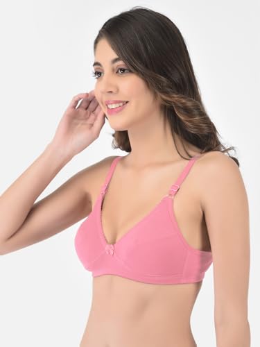 Image of Softline Women's Cotton Blend Wire-Free Non-Padded Plunge Bra Combo | Comfortable & Breathable Everyday Wear (Pack of 2)
