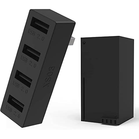 4 Ports USB Hub 2.0 for Xbox Series X/S, High Speed USB Hub Splitter Expansion Adapter Compatible with Xbox Series X/S Console Cover
