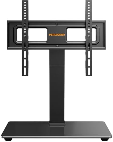 （00:30時点） PERLEGEAR テレビスタンド tvスタンド tv stand テレビ台 壁寄せ ロータイプ 卓上 壁掛け モニター 回転 32~70インチ対応 VESA/横100～400mm/縦100～400mm 耐荷重40kg 9段階高さ調節 左右30度首振り 上向き8度調整 ブラック PGTVS26