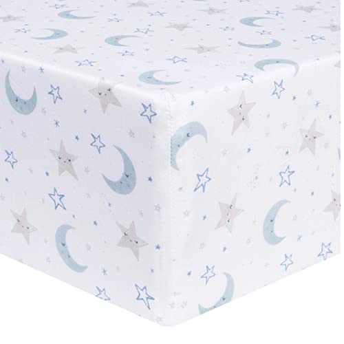 Trend Lab Starry Night Fitted Crib SheetRainbow Fitted Crib Sheet for Baby Mattress, Made of 100% Cotton, Fits a Standard 28 x 52 in Crib Mattress