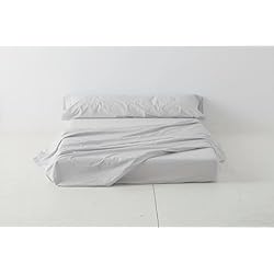 Sabanas Estela ESTELIA Juego de sábanas Color Blanco - Cama de 150 (Almohada Doble) - Algodón y poliéster - Resistente y Duradero