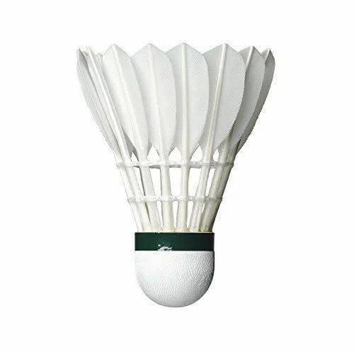 pro white feather badminton shuttle cock with heavy cork and excellent flite (10 piece box) (10)