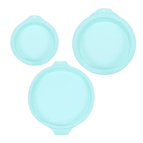 OUNONA 3Pcs Silicone Mousse Round Cake Pans for Baking Easy Clean DIY Tools for Home Professional Use for Mousse Cake and Cookie Making