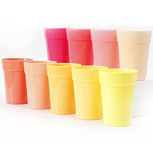 Vasos de plástico para niños irrompibles Youngever rosa 350ml 2
