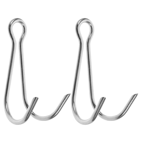 KOMBIUDA 2pcs Stainless Steel Diving Hook Scuba Diving Safety Hook for Reef Portable Accessory