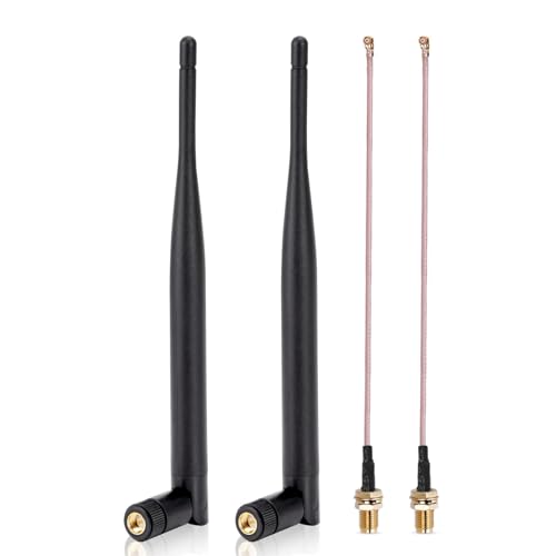 Nelawya 868MHz LoRa Antenne Omni-Directional 3dbi Gain SMA Male LoraWan Antenne für Meshtastic ESP32 LoRa OLED Board + 15cm IPEX Verlängerungskabel，2-STK