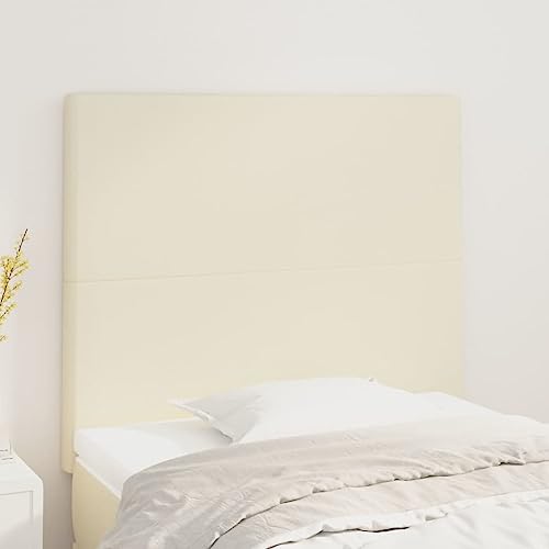 Mokuyary - Cabecero de cama (90 x 5 x 118/128 cm, piel sintética para cama, decoración de dormitorio